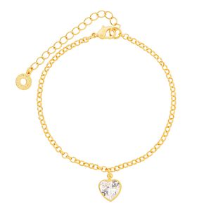 Pulseira com Pingente de Coração