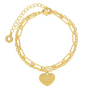 Pulseira com Pingente de Coração