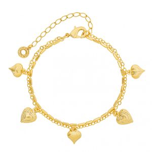 Pulseira com Corações