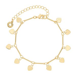 Pulseira com Pingentes de Coração