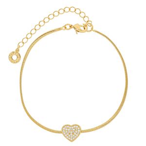 Pulseira com Coração Cravejado