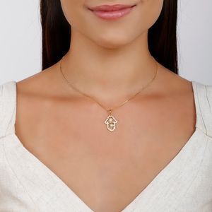 Colar com Pingente Mão de Fátima