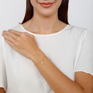 Pulseira com Pingente de Coração