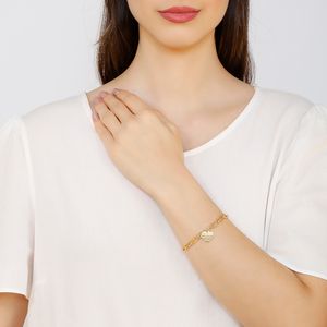 Pulseira com Pingente de Coração