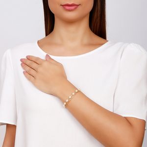 Pulseira com pérolas