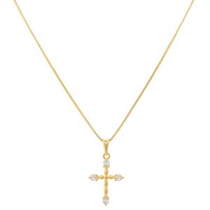 Colar com pingente de crucifixo