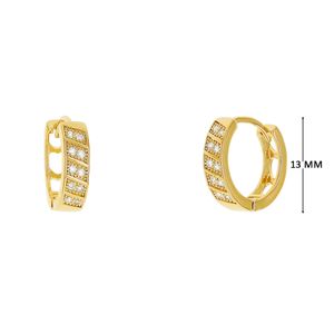 Argola trabalhada com zircônia