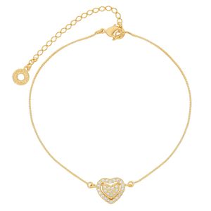 Pulseira com Coração Cravejado