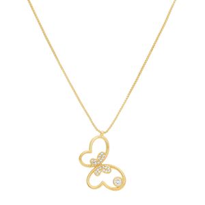 Colar com Pingente de Borboleta